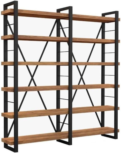 Book Shelf Open Bookcase Home Wall-mounted Simple Solid Wood Bookshelf Office Floor-standing Multi-layer Storage Rack for Living Room, Home Office, Bedroom