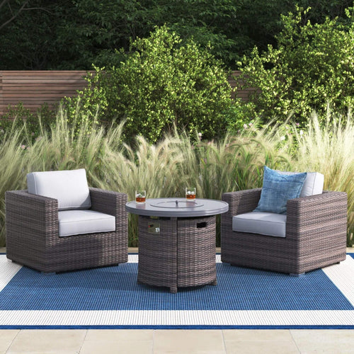 Alora 3-Piece Modular Rattan Patio Sofa Set With Weather-Resistant Cushions
