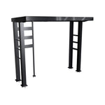 Castelle Flame Blaze 108-Inch 6-Burner 85K BTU Deluxe Stainless Steel Liquid Propane Outdoor Kitchen Grill Island with Wine Cooler, Rotisserie, Cabinets, and Granite Countertops