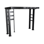 Castelle Flame Imperial 110-Inch 4-Burner 72K BTU Deluxe Stainless Steel Outdoor Kitchen Grill Island with Wine Cooler, Rotisserie, Cabinets, and Granite Countertops