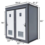 2 Private Toilet Stalls Portable Restroom