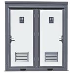 2 Private Toilet Stalls Portable Restroom