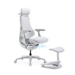 LiberNovo PRO AirFlow Dynamic Ergonomic Office Chair, Desk Chair with Active AirFlow Seat Ventilation, 2 Ventilation Speeds, 5 Recline, Built-in Spine Stretch, for Home Office, Glacier 45cm