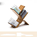 Tree-Shaped Bookshelf and Storage Shelf Solid Wood Floor Multi-Layer Storage Narrow Bookcase Wall(D)