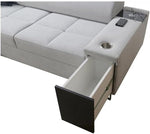 Andora Sofa Bed - Minos Corner Sofabed with Large Storage - Fabric Pull Out Double Sofa Bed Chaise Lounge Couch | Free Set Up | Built to Last (Right Left Facing Corner)