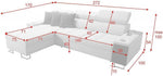 Andora Sofa Bed - Minos Corner Sofabed with Large Storage - Fabric Pull Out Double Sofa Bed Chaise Lounge Couch | Free Set Up | Built to Last (Right Left Facing Corner)