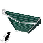 Retractable Electric Patio Awning Canopy w/Remote Control, Adjustable Outdoor Window Door Shelter Pergola for Courtyard Balcony Shop Restaurant Cafe, 3x2m