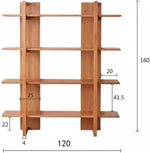 Book Shelf Open Bookcase Home Solid Wood Multi-layer Bookshelf Office Large Capacity Storage Rack for Living Room, Home Office, Bedroom(A)
