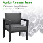 Premium Outdoor Aluminum Furniture Set For Backyard & Poolside 4PCS