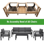 Premium Outdoor Aluminum Furniture Set For Backyard & Poolside 4PCS