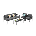 Premium Outdoor Aluminum Furniture Set For Backyard & Poolside 4PCS