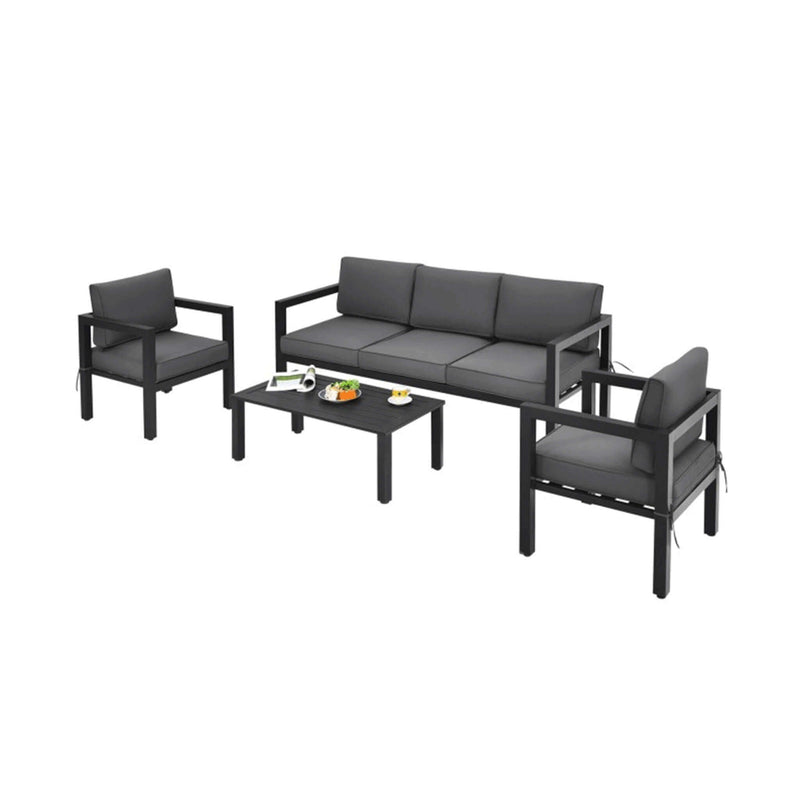 Premium Outdoor Aluminum Furniture Set For Backyard & Poolside 4PCS