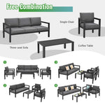 Premium Outdoor Aluminum Furniture Set For Backyard & Poolside 4PCS