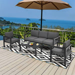 Premium Outdoor Aluminum Furniture Set For Backyard & Poolside 4PCS