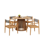 Alora Premium 5-Piece Acacia Wooden Outdoor Furniture Patio Set With Dining Chairs And Table