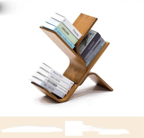 Tree-Shaped Bookshelf and Storage Shelf Solid Wood Floor Multi-Layer Storage Narrow Bookcase Wall(D)