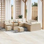 Garden Sofa Set Grey Poly Rattan with 13 Pieces, Weatherproof Outdoor Lounge Furniture for Garden, Patio, Balcony, Modular with Storage Space, Comfortable Cushions and Cushions