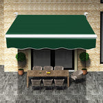 Outdoor Patio Electric Retractable Awning Sun Shade w/Remote Control & Manual Crank Handle, 3x1.5m for Courtyard Balcony Deck Shop Restaurant Cafe
