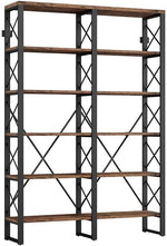 Book Shelf Open Bookcase Living Room Bedroom Simple Floor-standing Storage Rack Office Solid Wood Bookshelf Iron for Living Room, Home Office, Bedroom