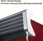 Patio Electric Retractable Awning with LED Lights - UV Protection, Weather Resistant, Adjustable Canopy for Outdoor Garden, Easy Installation
