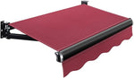 Outdoor Electric Retractable Patio Awning w/Remote Control & Manual Crank Handle, Gutter Design, Home/Commercial Use, 3x2.5m