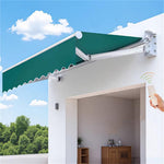 Motorized Retractable Awning, Outdoor Patio Waterproof Fabric Canopy with Remote Control, Sunshade for Windows & Doors, 2x1.5m