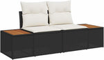 Garden Sofa Set Black Poly Rattan with Cushions 11 Pieces Weatherproof Lounge Furniture for Garden Balcony Patio with Storage Space and Sturdy Construction, Lightweight, Space-Saving, Cosy
