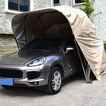 Mobile Hydraulic Parking Shed, Semi-Automatic, Rainproof, Flame Retardant, Thickened Car Cover, Suitable for Small Cars and SUVs, Easy Setup and Durable