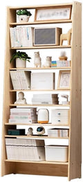 Book Shelf Open Bookcase Simple Lattice Bookcase With Doors Modern Solid Wood Storage Cabinet Bookshelf for Living Room, Home Office, Bedroom