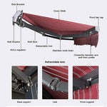 Outdoor Electric Retractable Sun Shade Awning Cover for Patio, Gazebo, Garden, Restaurant, Cafe