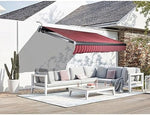 Outdoor Electric Retractable Sun Shade Awning Cover for Patio, Gazebo, Garden, Restaurant, Cafe