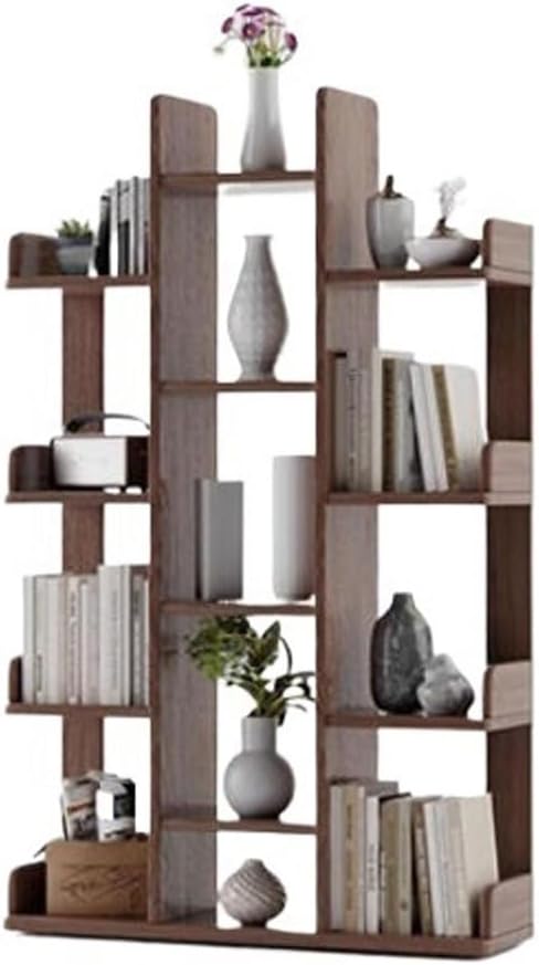 Book Shelf Open Bookcase Home Storage Rack Office Wall Bookshelf Shelf Floor Solid Wood for Living Room, Home Office, Bedroom