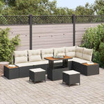 Garden Sofa Set Black Poly Rattan with Cushions 10 Pieces for Garden Balcony Patio Weatherproof Lounge Furniture with Storage Space Comfortable Upholstery Modular Ideal for Outdoor and