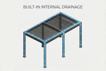 3x6m Black Pergola