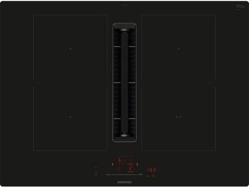 Siemens ED711HQ26E iQ500 70Cm Induction Hob With Extractor Hood Black