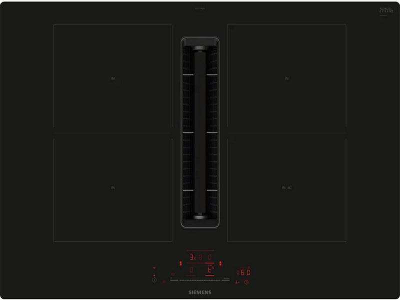 Siemens ED711HQ26E iQ500 70Cm Induction Hob With Extractor Hood Black