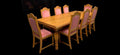 Elite Designs Global Ltd. 9ft Harrods of London, Designer Grand English Solid Oak dining table set, to be Pro French polished, lacquer painted as desired.