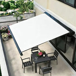Retractable Motorized Outdoor Patio Awning Sun Shade Weather Protection Canopy for Home Courtyard Shop Restaurant Cafe Balcony, Red 8.2x6.56ft