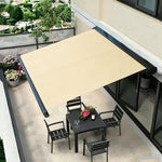 Retractable Motorized Outdoor Patio Awning Sun Shade Weather Protection Canopy for Home Courtyard Shop Restaurant Cafe Balcony, Red 8.2x6.56ft