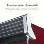 Patio Electric Retractable Awning, Outdoor Sun Shade Shelter with LED Light, Upgraded Balance System for Cafe Deck