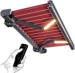 Outdoor Electric Retractable Sun Shade Awning Cover for Patio, Gazebo, Garden, Restaurant, Cafe
