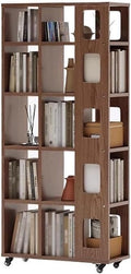Book Shelf Open Bookcase Household Solid Wood Movable Floor Bookshelf Living Room Bedroom Wall Storage Cabinet for Living Room, Home Office, Bedroom