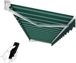 Retractable Electric Patio Awning Canopy w/Remote Control, Adjustable Outdoor Window Door Shelter Pergola for Courtyard Balcony Shop Restaurant Cafe, 3x2m
