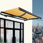 Retractable Patio Awning, Waterproof Canopy, Beam Installation, Thickened Widened Aluminum Tube, for Outdoor Doors Windows, Decks, Patios