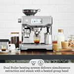 Sage - The Oracle Touch - Bean to Cup Coffee Machine with Grinder & Milk Frother - Fully Automatic Espresso Machine, Touch Screen, 5 Pre-sets - 2.5L Water Tank, 2400 W, Brushed Stainless Steel