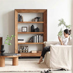 Book Shelf Open Bookcase Home Heavy Solid Wood Bookshelf Entrance Storage Shelf for Living Room, Home Office, Bedroom