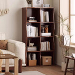 Book Shelf Open Bookcase Living Room Low Cabinet Simple Storage Solid Wood Bookshelf Shelf Floor Bookcase for Living Room, Home Office, Bedroom