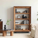 Book Shelf Open Bookcase Home Heavy Solid Wood Bookshelf Entrance Storage Shelf for Living Room, Home Office, Bedroom