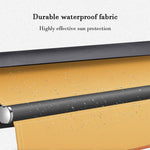 Retractable Patio Awning, Waterproof Canopy, Beam Installation, Thickened Widened Aluminum Tube, for Outdoor Doors Windows, Decks, Patios