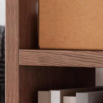 Book Shelf Open Bookcase Household Solid Wood Movable Floor Bookshelf Living Room Bedroom Wall Storage Cabinet for Living Room, Home Office, Bedroom